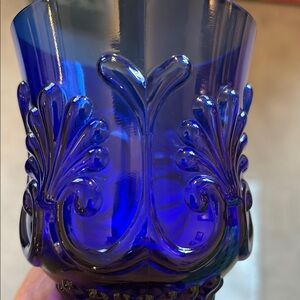 Elegant Blue Glass Vase/goblet